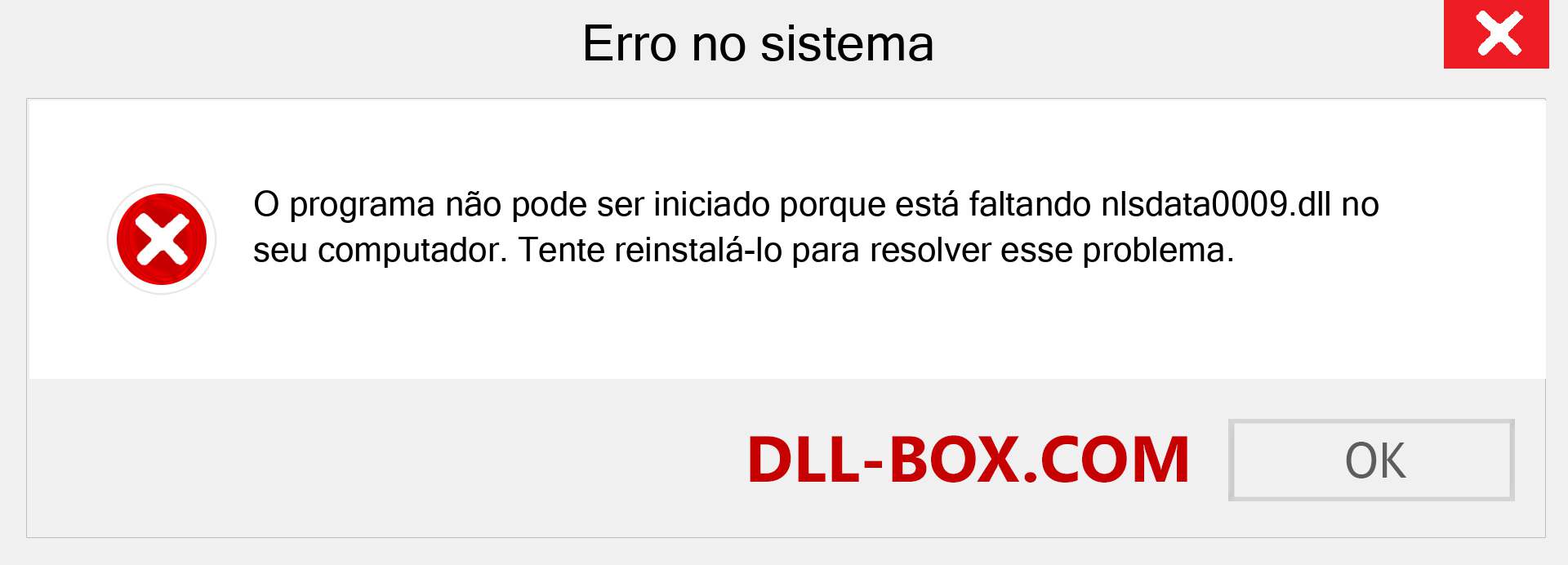 Arquivo nlsdata0009.dll ausente ?. Download para Windows 7, 8, 10 - Correção de erro ausente nlsdata0009 dll no Windows, fotos, imagens